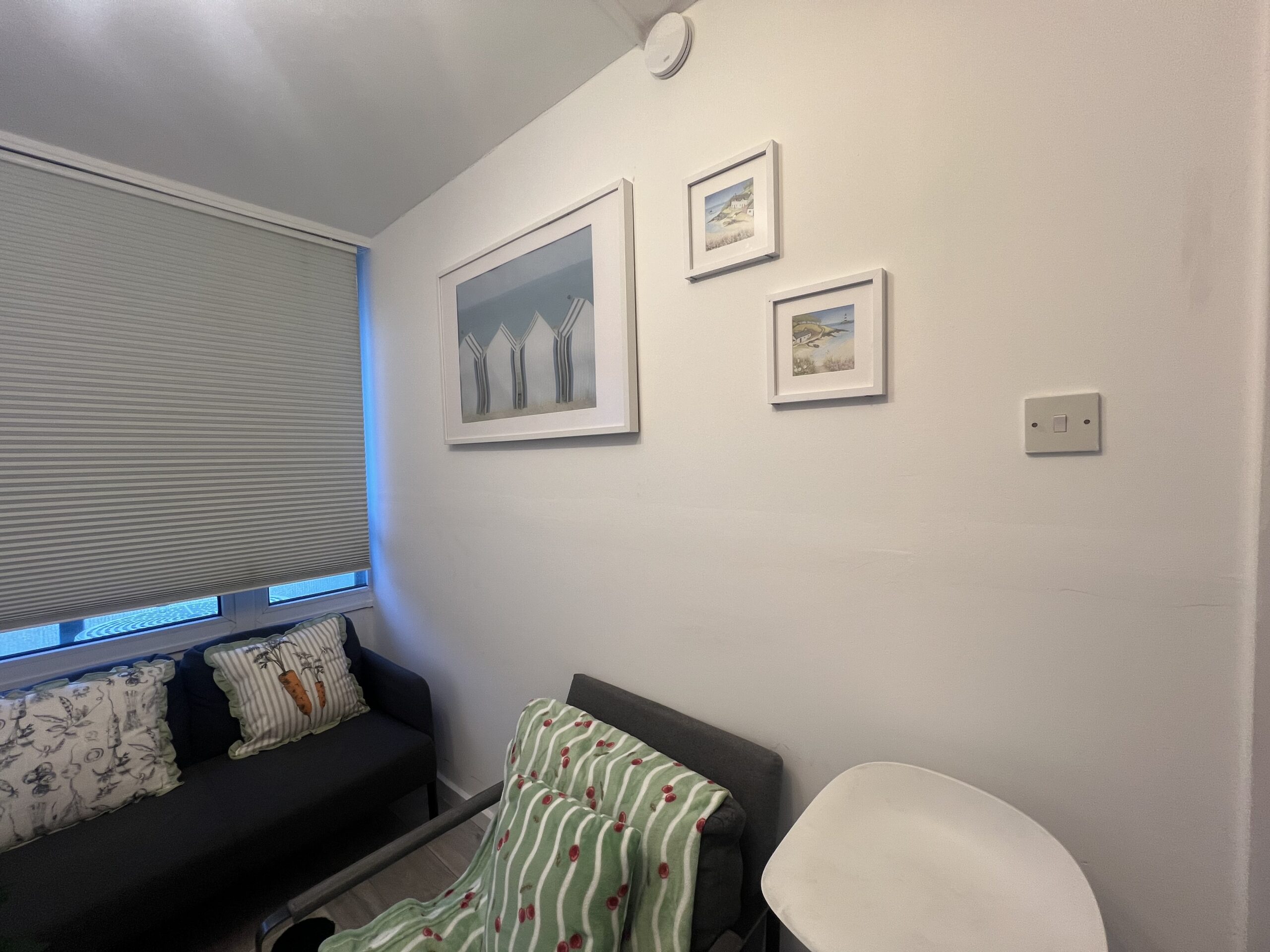 Living room at The Arlington, a modernised two-bedroom apartment in South East London